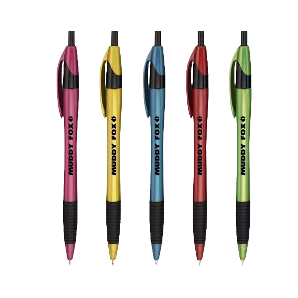 300 Custom Printed Gripped Slim Retractable Pens