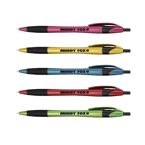 300 Custom Printed Gripped Slim Retractable Pens